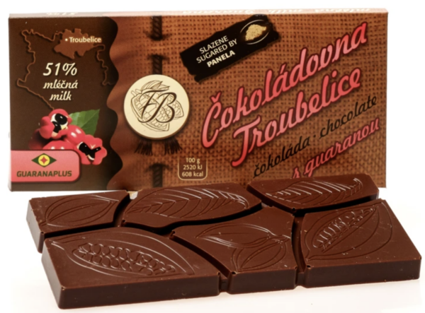 Čokoláda  mliečna 51% s guaranou
